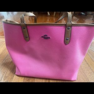 Coach pink tote